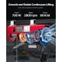 Electric Hoist Crane Winch 440 lbs 328 ft Trådløs og 14 ft