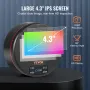 Borescope Triple Lens Endoscope Camera with Light, 4.3" IPS Screen Inspection Camera with 8 + 2 Lights, IP67 Waterproof Snake Sc