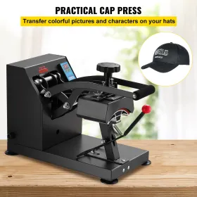 Hat Heat Press 5.5 x 3.5 inch Heat Press Machine 600W Professional Hat Heat Press Machine for Hats Caps Transfer Press Heat