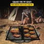 Firkantet grillrist til bålplads med X-mærker, foldbar, 91 x 91