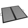 Fire Pit Cooking Grate 36 Inch, Foldable Square Cooking Grill Grates, Heavy Duty X-Marks BBQ Grill with Portable Handle & Solid 