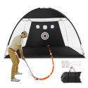 Golf Net, 10x7ft Golf Practice Net, Indoor Outdoor Home Golf Swing Training, Golf Hitting Aid Net with Target and Carry Bag,