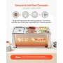 Commercial Food Warmer, 5-Pan Electric Steam Table, 1200W Professional Countertop Stainless Steel Buffet Bain Marie with 30-85°C