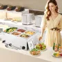 Kommerciel elektrisk madvarmer 5-pan bordplade buffet 14.5L
