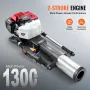 52cc Gas-Powered T Post Driver, 2-Stroke Engine Gasoline Fence Piling Pounder, 1400W Portable Piledriver with 3 Post Driving Hea