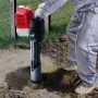 52cc Gas-Powered T Post Driver, 2-Stroke Engine Gasoline Fence Piling Pounder, 1400W Portable Piledriver with 3 Post Driving Hea