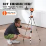 Laser Level Tripod, ¼ x 20 Thread Mount, 27.36-68.11 inch Height Adjustment with Integrated Level Bubble Lightweight Laser Scann