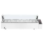 4-Pan Commercial Food Warmer, 4 x 8QT Electric Steam Table with Glass Cover, 1500W Countertop Stainless Steel Buffet Bain Marie 