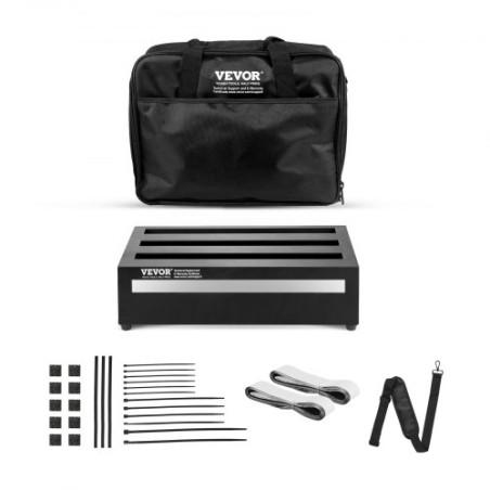 Guitar Pedal Board, 14'' x 11'', Aluminum Alloy 1.7 lbs Super Light Guitar Effects PedalBoard with Carry Bag High Quality