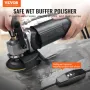 Wet Polisher 800W, 4" Concrete Grinder with 6 Variable Speed and 7 Polishing Kits, Wet Grinder Machine for Marble, Granite, Ston