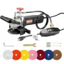 Wet Polisher 800W, 4" Concrete Grinder with 6 Variable Speed and 7 Polishing Kits, Wet Grinder Machine for Marble, Granite, Ston