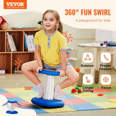 Kids Wobble Chair, Active Chair with Sponge Cushion, Wobble Stool Improves Focus, Posture and Calm Children, Ideal for Schools a