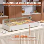 Kommerciel elektrisk mad varmere bordplade buffet 12*5qt med
