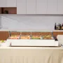 Commercial Electric Food Warmer Countertop Buffet 12*5Qt with Glass Shield