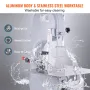 Commercial Electric Meat Bandsaw, 1100W Stainless Steel Countertop Bone Sawing Machine, Workbeach 19.3" x 15", 0.16-7.9 Inch Cut