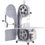 Commercial Electric Meat Bandsaw, 1100W Stainless Steel Countertop Bone Sawing Machine, Workbeach 19.3" x 15", 0.16-7.9 Inch Cut