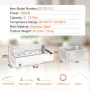 3-Pan Commercial Food Warmer, 3 x 8QT Electric Steam Table with Glass Cover, 1500W Countertop Stainless Steel Buffet Bain Marie 