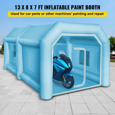 Inflatable Tent, 13 x 8 x 7 ft Inflatable Spray Booth Custom Tent, Inflatable Paint Booth Tent Car Paint Booth Workstation 210D 