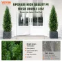 2 Pack 152.4 cm Artificial Cedar Topiary Tree Faux Plant UV Decor In/Outdoor