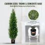 2 Pack 152.4 cm Artificial Cedar Topiary Tree Faux Plant UV Decor In/Outdoor