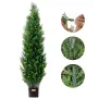 2 Pack 152.4 cm Artificial Cedar Topiary Tree Faux Plant UV Decor In/Outdoor