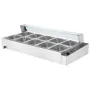Commercial Electric Food Warmer Countertop Buffet 10*7.6 L with Glass Shield