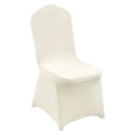 30PCS Ivory White Stretch Spandex Folding Chair Covers, Universal Fitted Chair Cover, Removable Washable Protective Slipcovers,