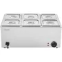 Kommerciel elektrisk mad varmere 6-pan bordplade buffet 13,5L