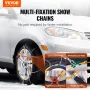 2PC Snow Chains, Manganese Alloy Steel Traction Tire Chains for Car/Pickup/SUV/Truck, Suitable for 245/60-15, 245/55-16, 255/50-
