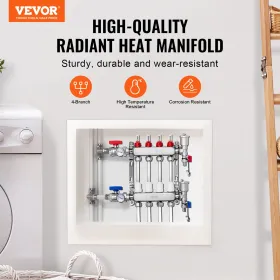 4-Branch Radiant Heat Manifold 1/2
