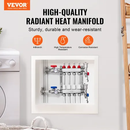4-Branch Radiant Heat Manifold 1/2