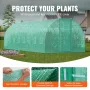 Walk-in Tunnel Greenhouse, 27.4x9.5x7.4 ft Hoop House Greenhouse Tunnel, Plant Hot House with Galvanized Steel Frame, Green PE C