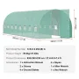 Walk-in Tunnel Greenhouse, 27.4x9.5x7.4 ft Hoop House Greenhouse Tunnel, Plant Hot House with Galvanized Steel Frame, Green PE C