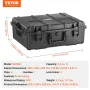 Weatherproof Hard Case, Heavy Duty Protective Dry Box Case with Pre-cut Foam, and Retractable Pull Handles for Travel, Hunting, 