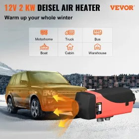 W diesel luftvarmer til RV Motorhome Trailer Trucks Boats 2000W med lyddæmper