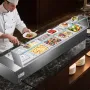 Commercial Food Warmer, 5-Pan Electric Steam Table with Glass Cover, 1500W Countertop Stainless Steel Buffet Bain Marie with 30-