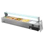 Commercial Food Warmer, 5-Pan Electric Steam Table with Glass Cover, 1500W Countertop Stainless Steel Buffet Bain Marie with 30-