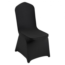 50PCS Black Stretch Spandex Folding Chair Covers, Universal Fitted Chair Cover, Removable Washable Protective Slipcovers, for