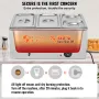 Kommerciel elektrisk madvarmer 4-pan bordplade buffet 15,5L