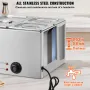 Kommerciel elektrisk madvarmer 4-pan bordplade buffet 15,5L