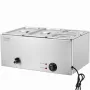 Kommerciel elektrisk madvarmer 4-pan bordplade buffet 15,5L