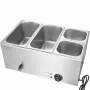 Kommerciel elektrisk madvarmer 4-pan bordplade buffet 15,5L