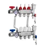 3-Branch Radiant Heat Manifold, 1/2" PEX Tubing Manifold, Stainless Steel PEX Manifold for Hydronic Radiant Floor Heating, Radia