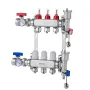 3-Branch Radiant Heat Manifold, 1/2" PEX Tubing Manifold, Stainless Steel PEX Manifold for Hydronic Radiant Floor Heating, Radia