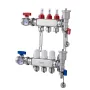 3-Branch Radiant Heat Manifold, 1/2" PEX Tubing Manifold, Stainless Steel PEX Manifold for Hydronic Radiant Floor Heating, Radia