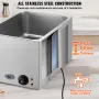 Commercial Electric Food Warmer Countertop Buffet 18L 1200W Bain Marie