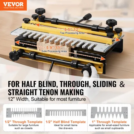 Dovetail Jig 12 inches Præcise Dove Tailing Router Jigs med 3