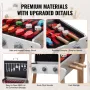 Wooden Play Barbecue Toy Grill, Kids Grill Playset with Play Food and Grilling Tools, Wooden Play Food Kitchen Accessory (21 PCS