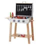 Wooden Play Barbecue Toy Grill, Kids Grill Playset with Play Food and Grilling Tools, Wooden Play Food Kitchen Accessory (21 PCS