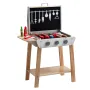 Wooden Play Barbecue Toy Grill, Kids Grill Playset with Play Food and Grilling Tools, Wooden Play Food Kitchen Accessory (21 PCS